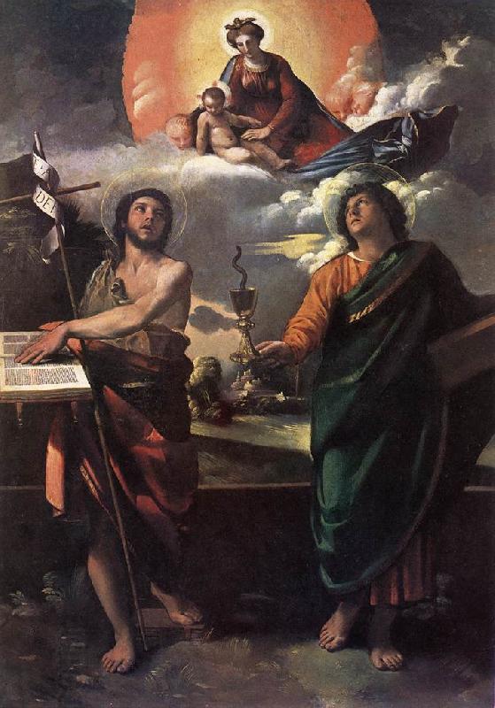 DOSSI, Dosso The Virgin Appearing to Sts John the Baptist and John the Evangelist dfg China oil painting art